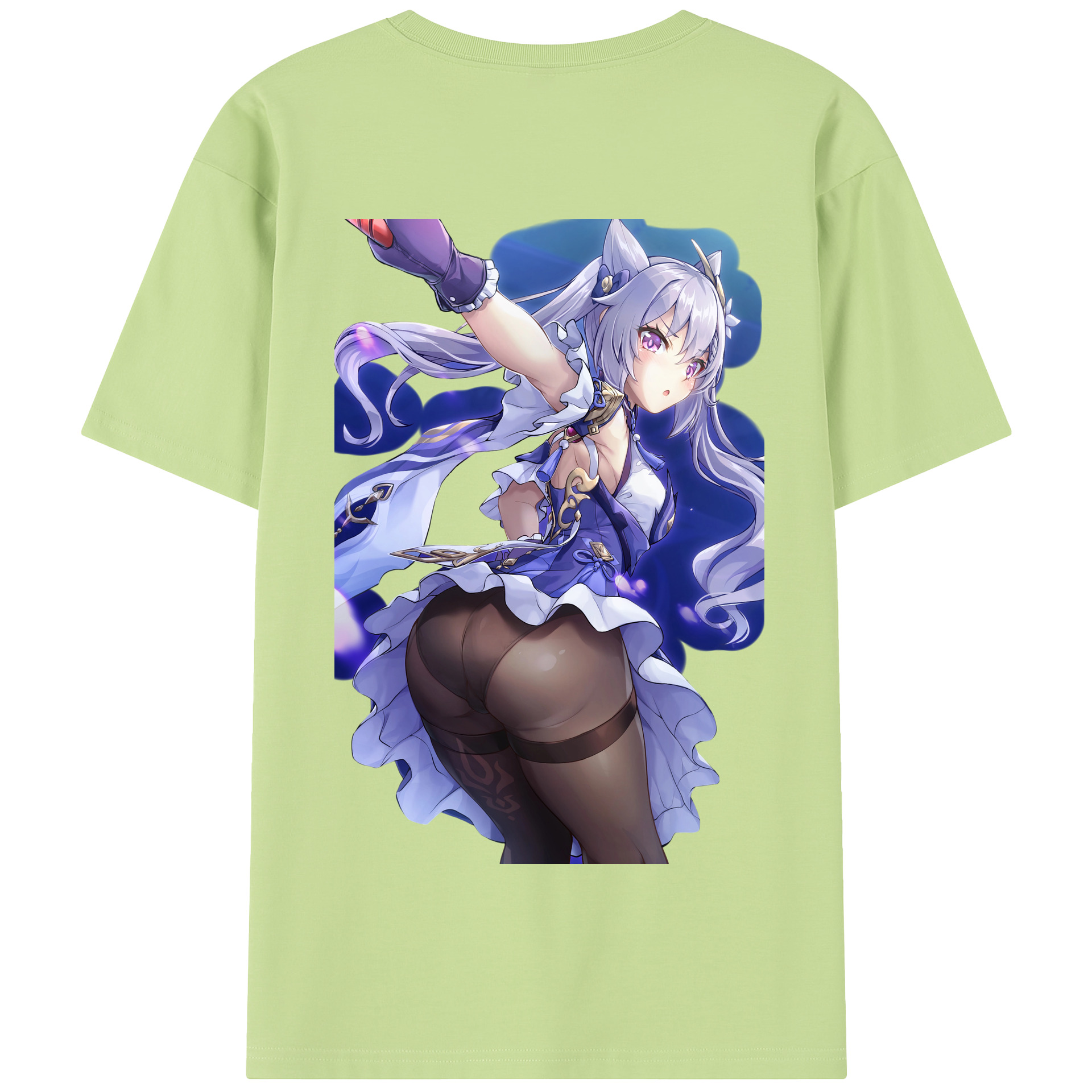 げんし神 刻晴 こくせい genshin Kokusei 綿100％半袖Tシャツ（背面プリント）